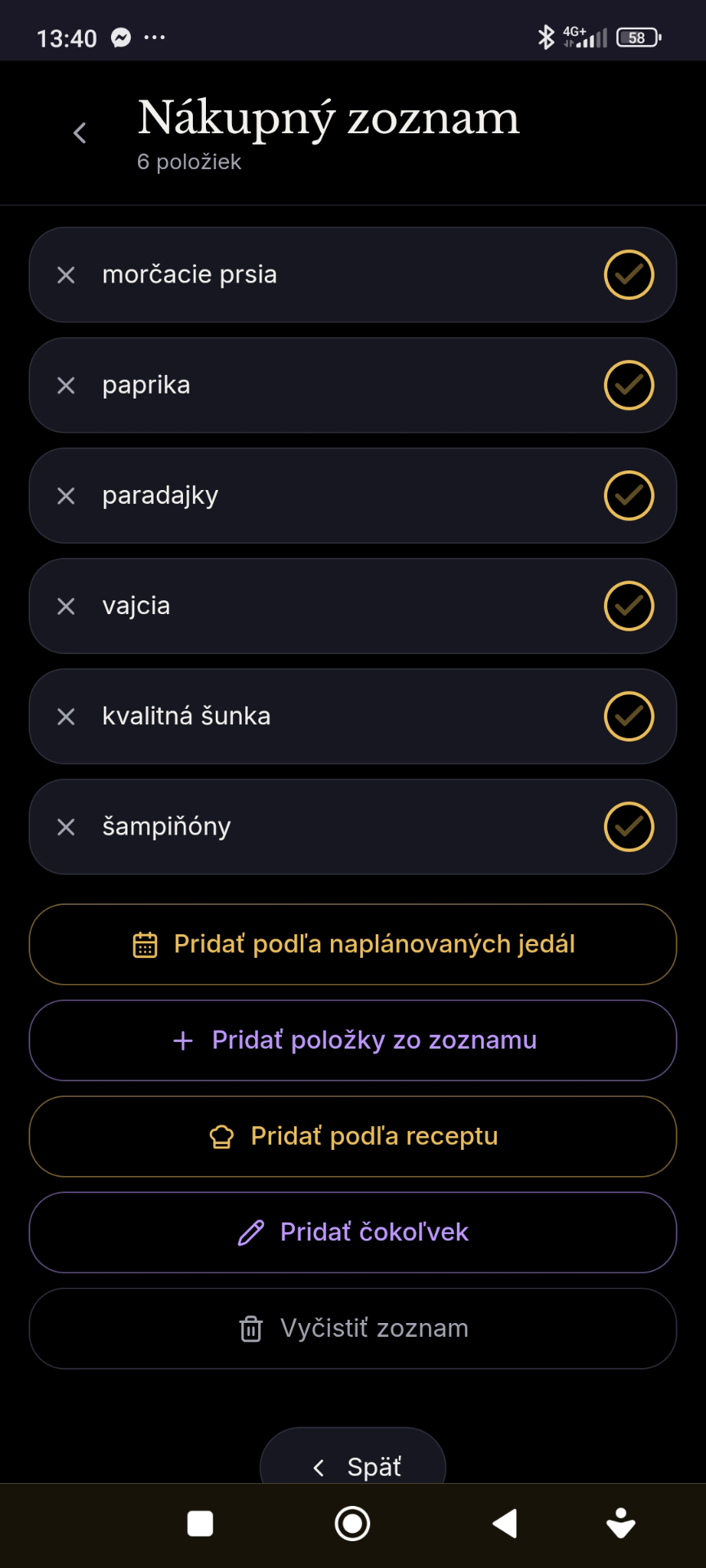 Nákupný zoznam