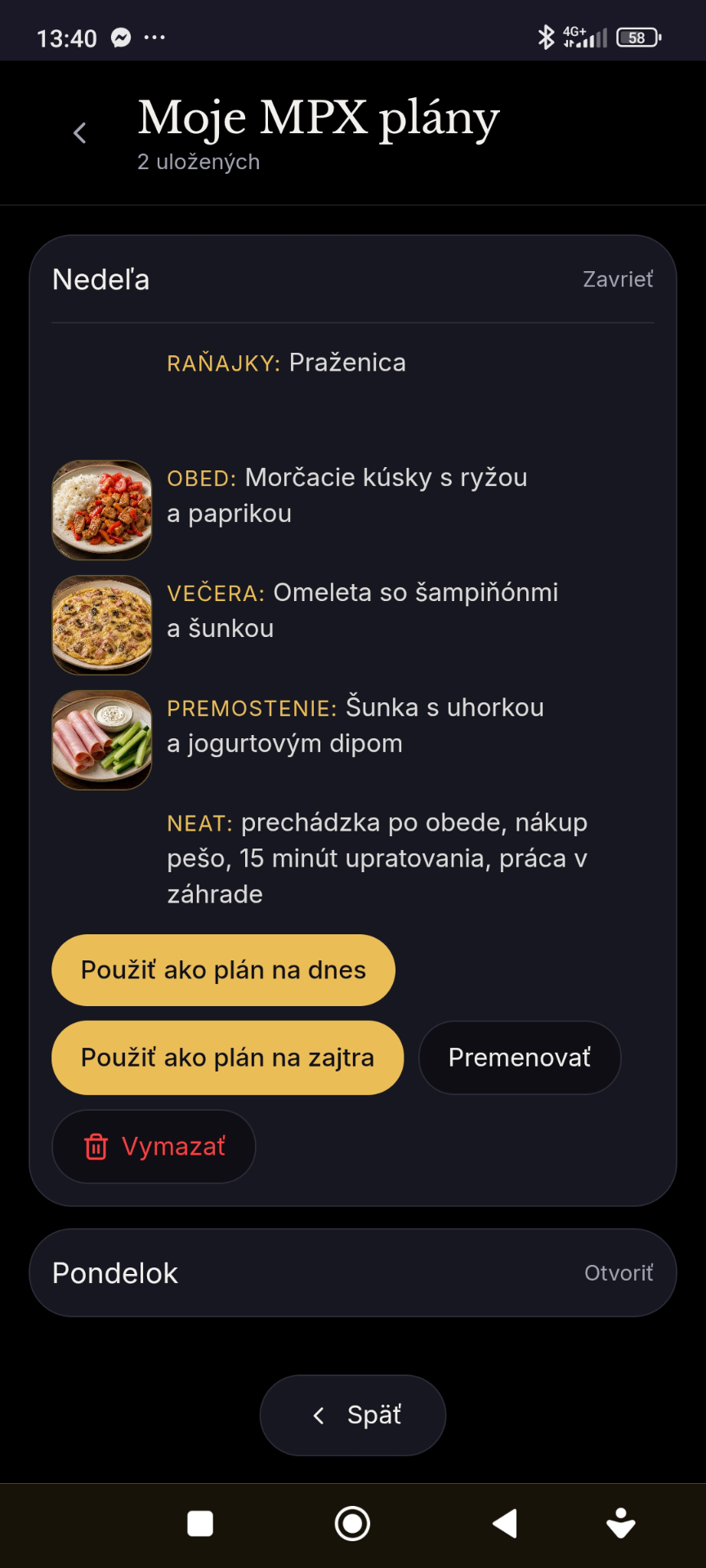 Uložené plány